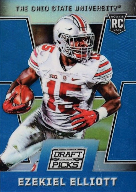 2016 Panini Prizm Collegiate Draft Picks Ezekiel Elliott #105 Football Card