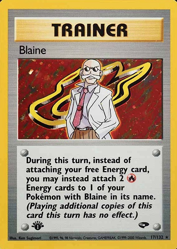 2000 Pokemon Gym Challenge Blaine #17 TCG Card