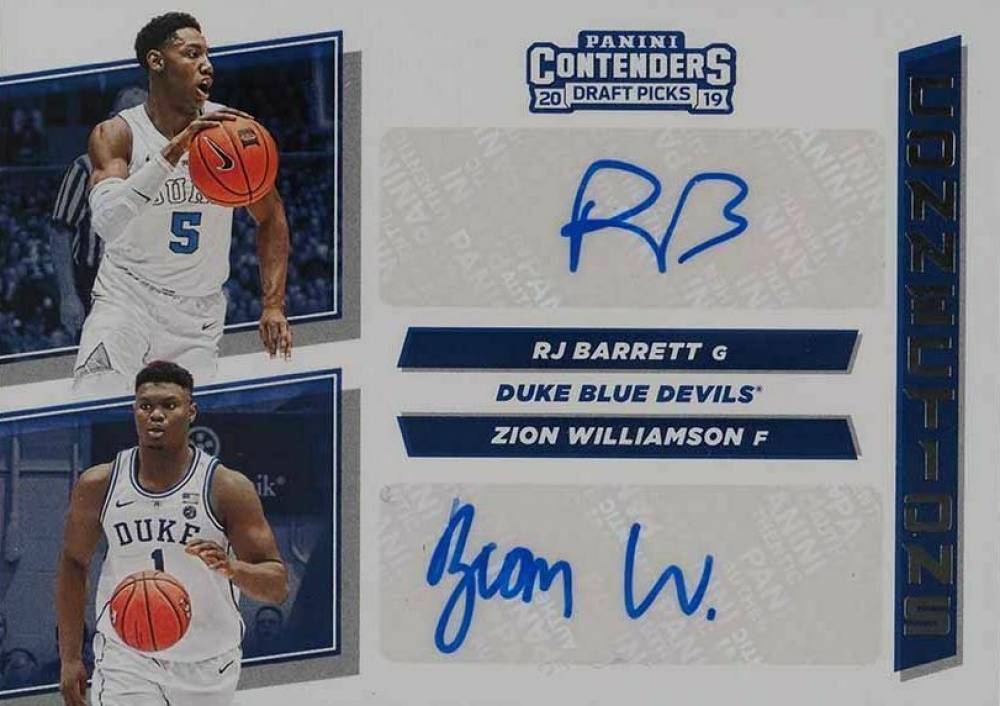 2019 Panini Contenders Draft Picks Collegiate Connections Signatures Barrett/Williamson #3 Basketball Card