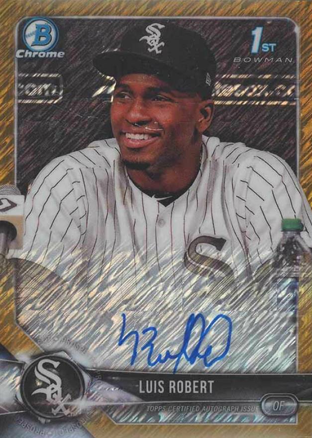 2018 Bowman Prospects Autographs Chrome Luis Robert #LR Baseball Card