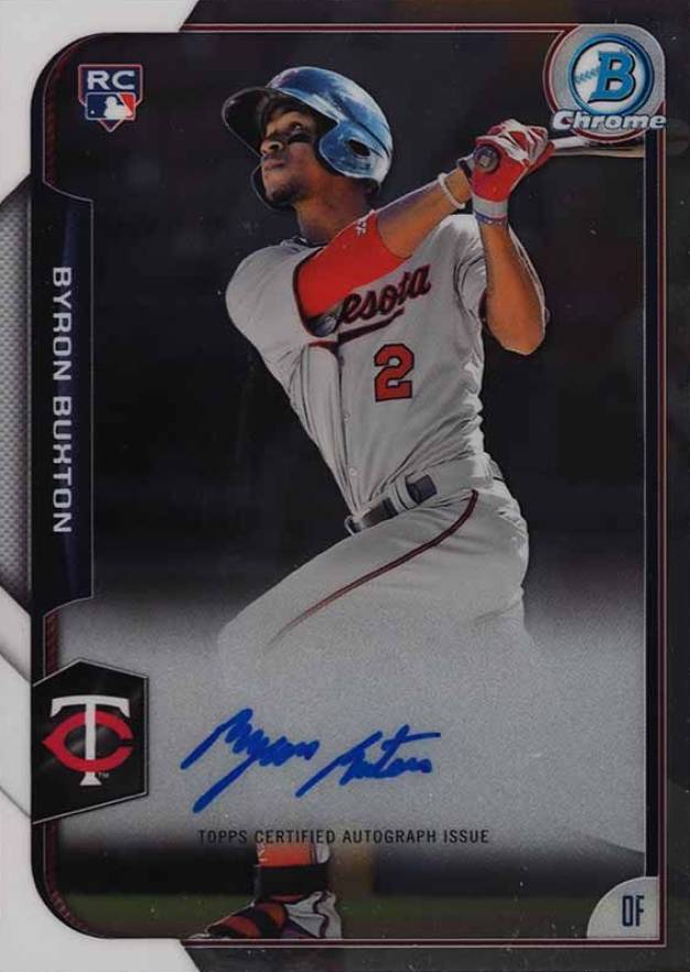 2015  Bowman Chrome Autograph Rookies Byron Buxton #BB Baseball Card