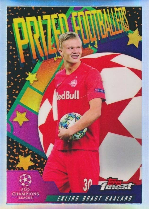 2019 Finest UEFA Champions League Prized Footballers Erling Haaland #PFEHA Soccer Card