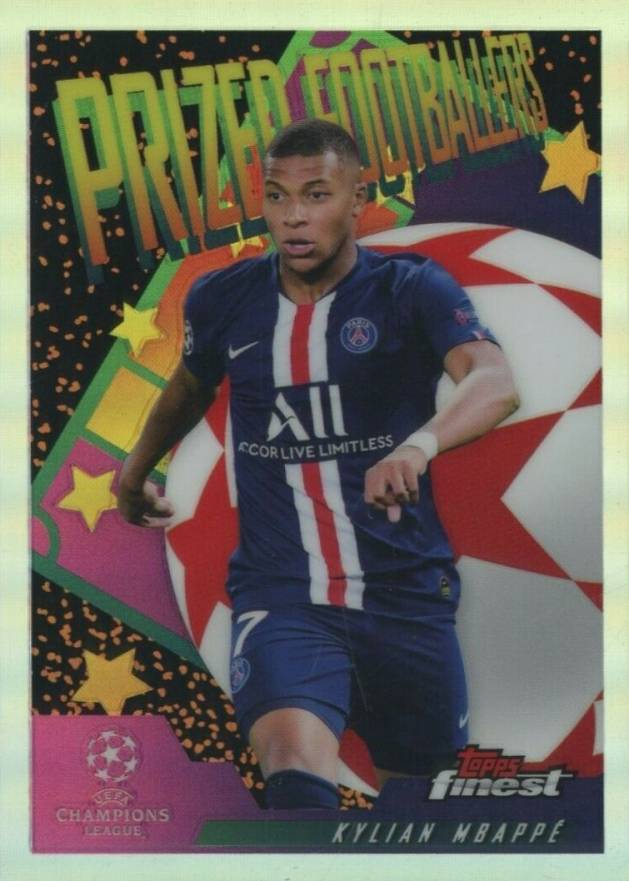 2019 Finest UEFA Champions League Prized Footballers Kylian Mbappe #PFKM Soccer Card