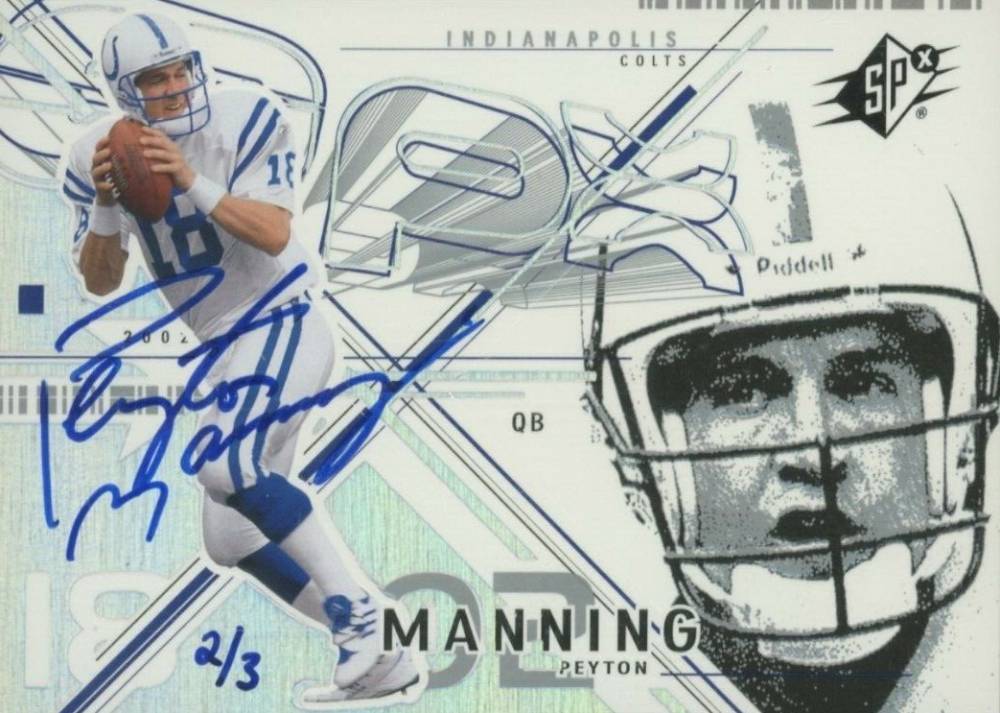 2003 Ultimate Collection Buyback Peyton Manning #28 Football Card