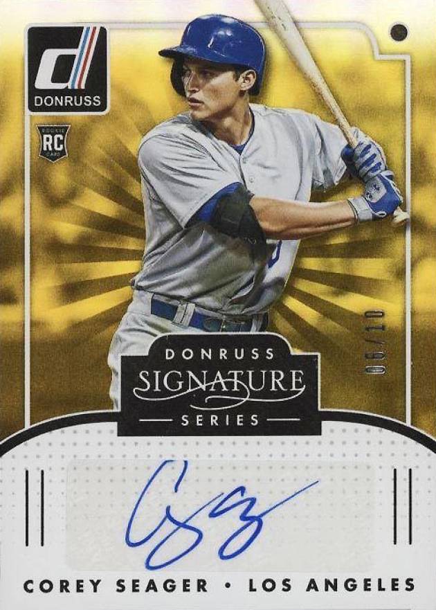 2016 Donruss Signature Series Corey Seager #SGSCS Baseball Card