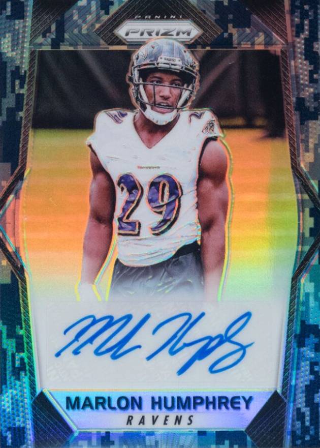 2017 Panini Prizm Rookie Autographs Marlon Humphrey #MHP Football Card