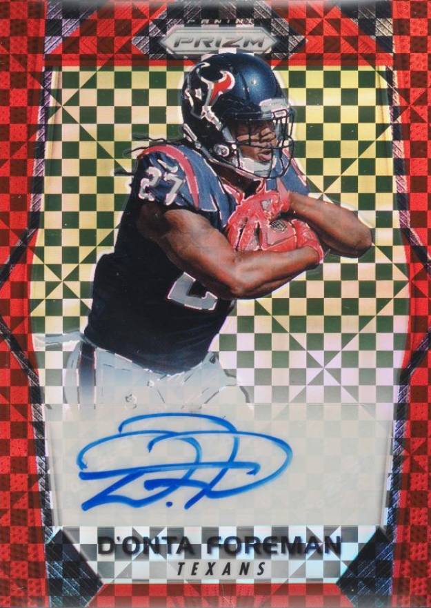 2017 Panini Prizm Rookie Autographs D'Onta Foreman #DF Football Card