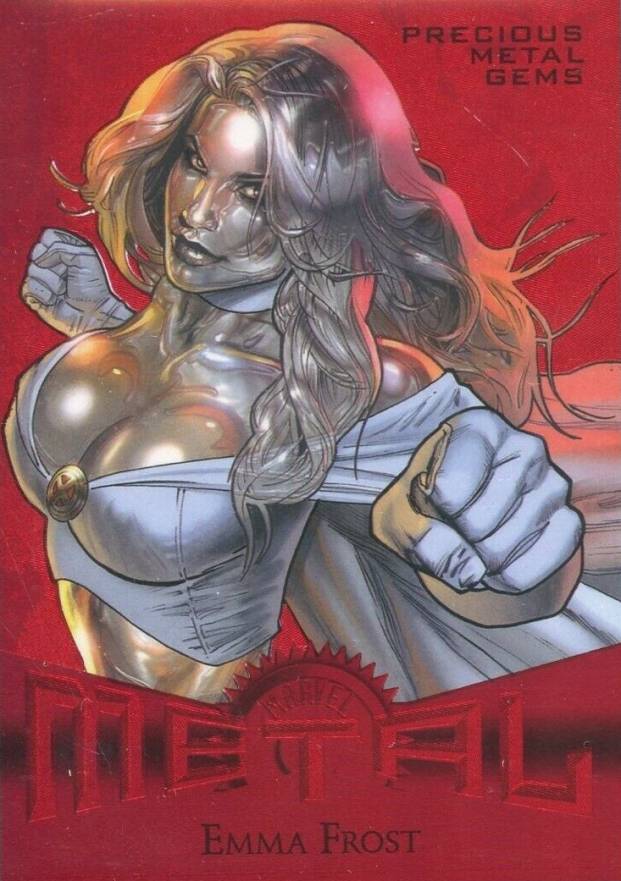 2013 Marvel Fleer Retro Precious Metal Gems  Emma Frost #17 Non-Sports Card