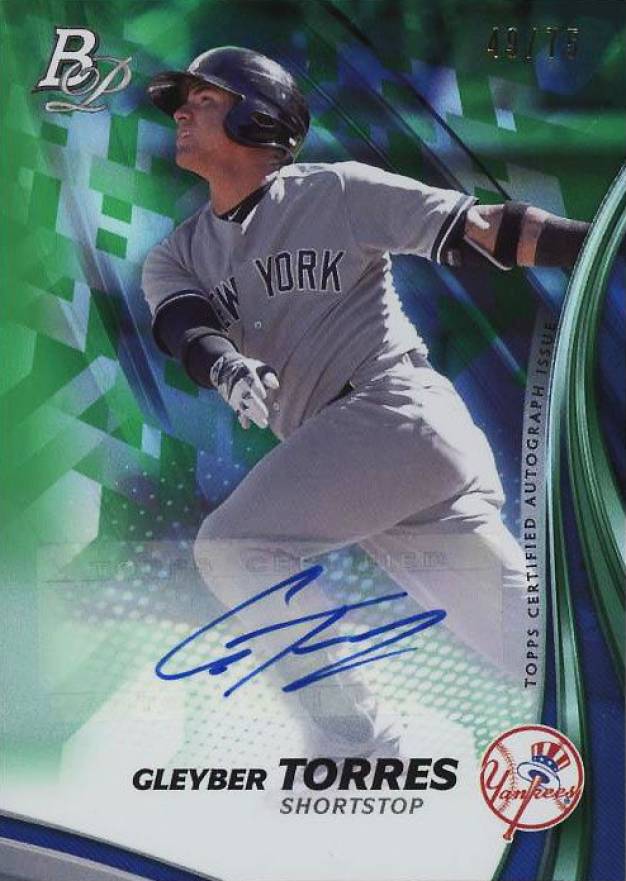 2017 Bowman Platinum Top Prospects Autographs Gleyber Torres #GT Baseball Card