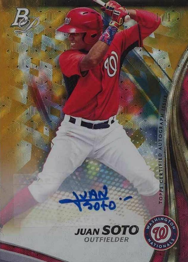 2017 Bowman Platinum Top Prospects Autographs Juan Soto #JS Baseball Card