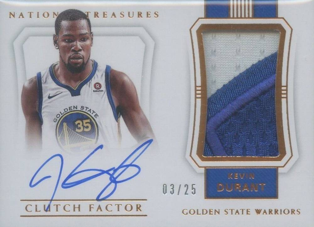 2017 Panini National Treasures Clutch Factor Kevin Durant #CFKDR Basketball Card