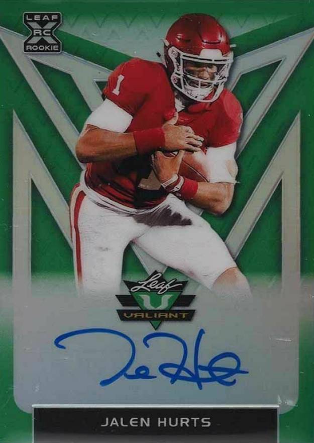 2020 Leaf Valiant Autographs Jalen Hurts #BAJH1 Football Card