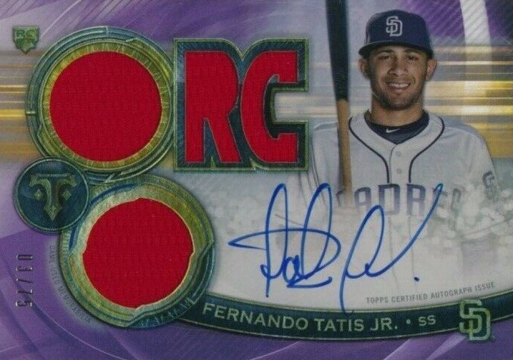 2019 Topps Triple Threads Rookies & Future Phenoms Autograph Relic Fernando Tatis Jr. #FT Baseball Card