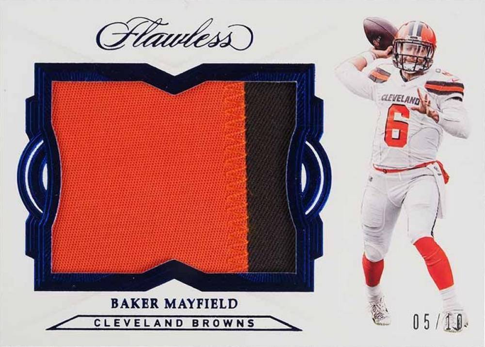 2018 Panini Flawless Rookie Patches Baker Mayfield #RP-BM Football Card