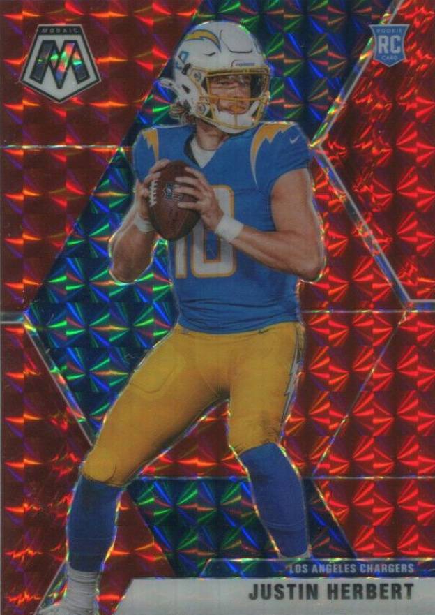 2020 Panini Mosaic Justin Herbert #204 Football Card