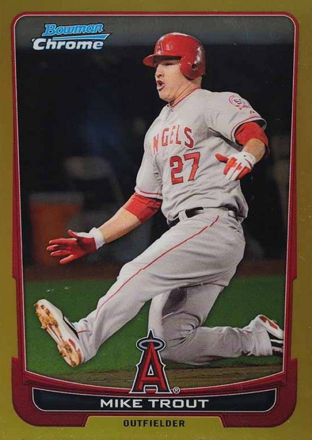 2012 Bowman Chrome Mike Trout #157 Baseball Card