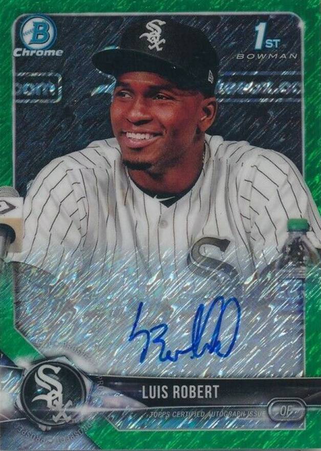 2018 Bowman Prospects Autographs Chrome Luis Robert #LR Baseball Card