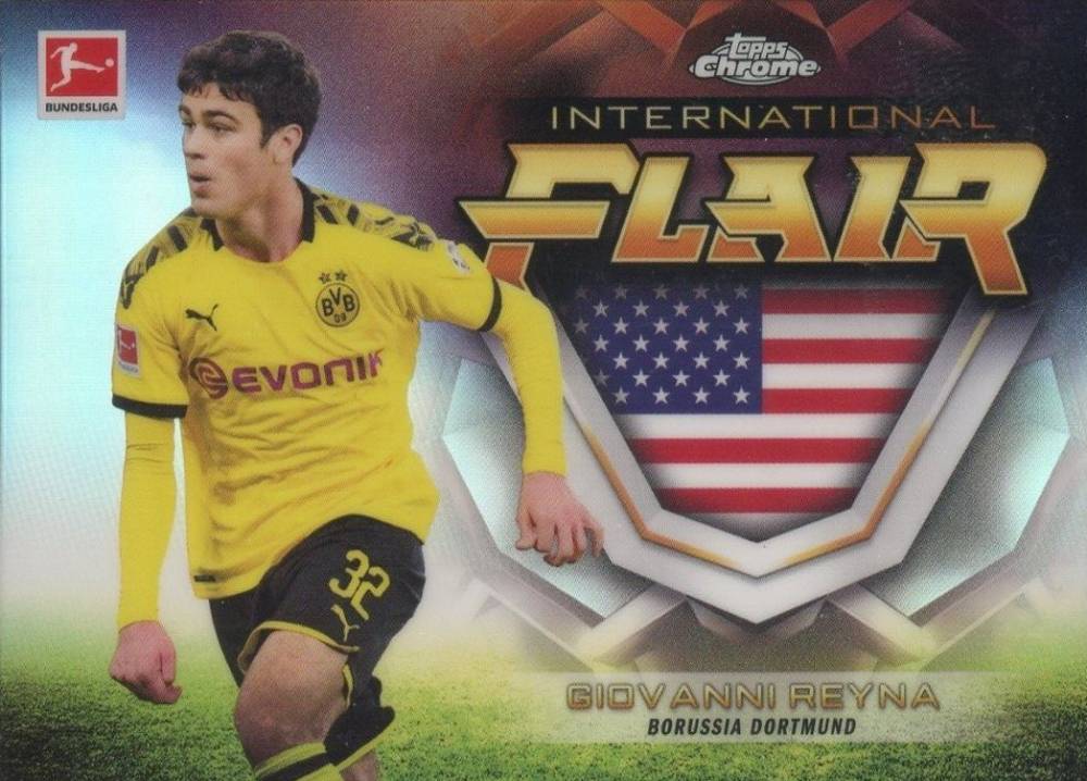 2019 Topps Chrome Bundesliga International Flair Giovanni Reyna #IF6 Soccer Card