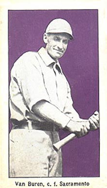 1910 Bishop & Co. P.C.L. Van Buren c.f. Sacramento # Baseball Card