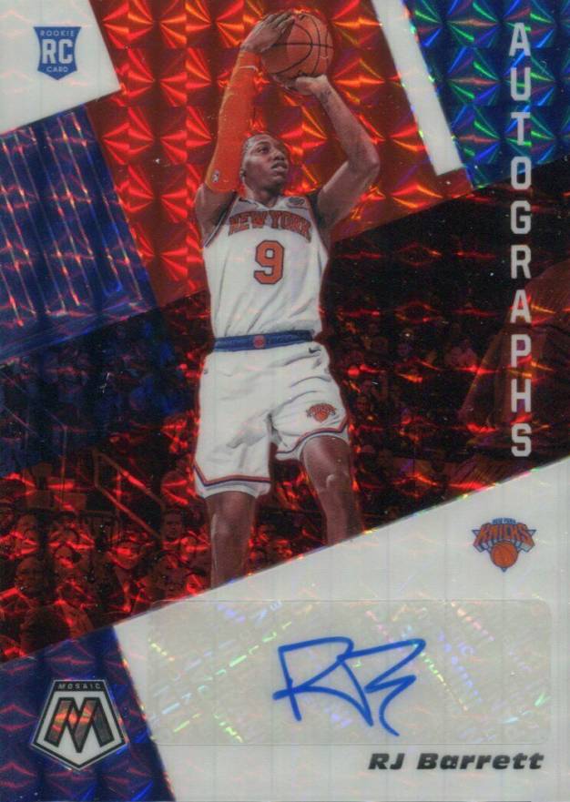 2019 Panini Mosaic Rookie Autographs Mosaic RJ Barrett #RARJB Basketball Card