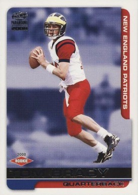 2000 Pacific Paramount Tom Brady #138 Football Card