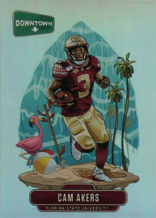 2020 Panini Chronicles Draft Picks Downtown Collegiate Cam Akers #D16 Football Card