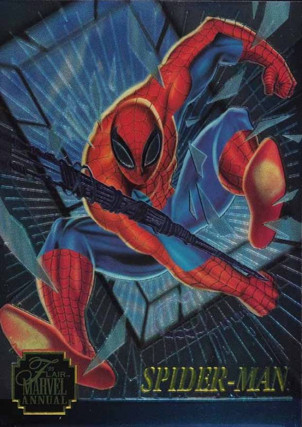 1995 Flair '95 Marvel Annual Chromium Spiderman #1 Non-Sports Card