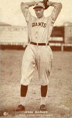 1922 Eastern Exhibit Supply Co. Jesse Barnes # Baseball Card