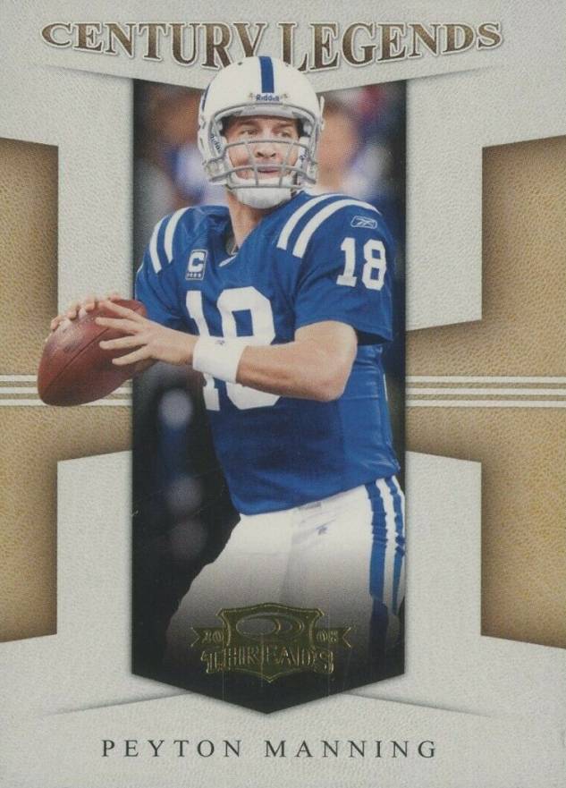 2008 Donruss Threads Century Legends Peyton Manning #CL-2 Football Card