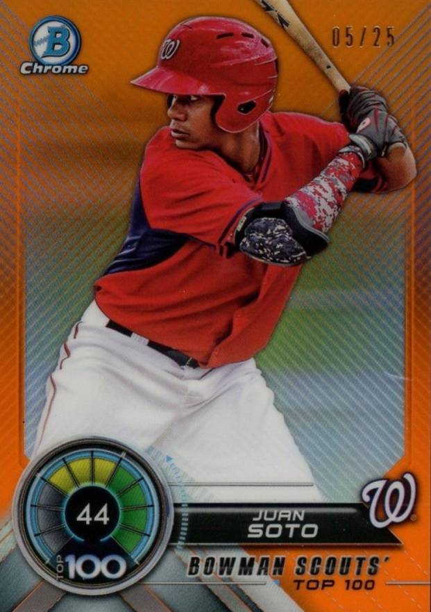 2018 Bowman Scouts' Top 100 Chrome Juan Soto #BTP44 Baseball Card