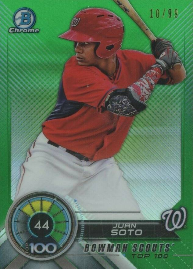 2018 Bowman Scouts' Top 100 Chrome Juan Soto #BTP44 Baseball Card