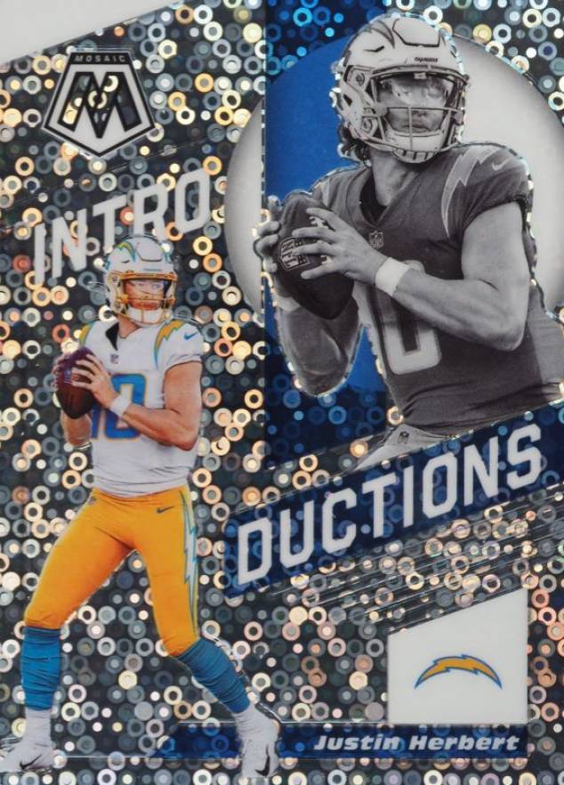 2020 Panini Mosaic Introductions Justin Herbert #I3 Football Card