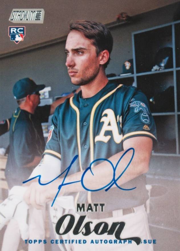 2017 Stadium Club Autographs Matt Olson #SCAMO Baseball Card