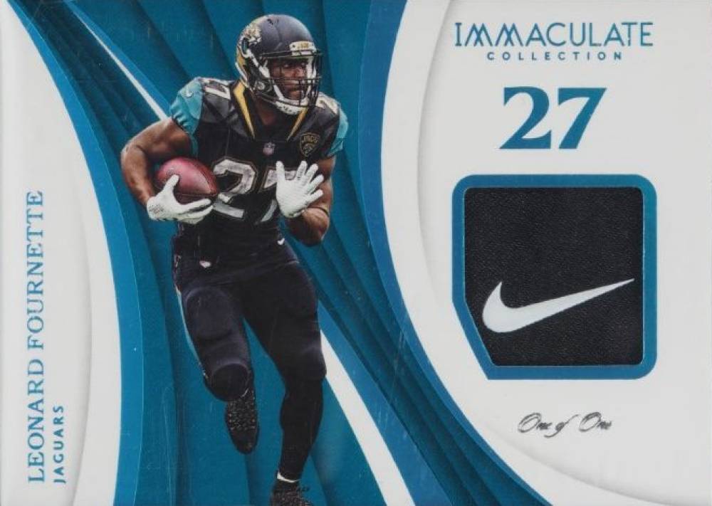 2018 Panini Immaculate Collection Immaculate Numbers Memorabilia Leonard Fournette #NU17 Football Card