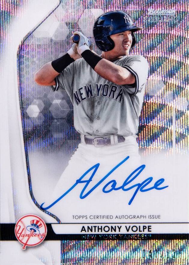 2020 Bowman Sterling Prospect Autographs Anthony Volpe #AV Baseball Card