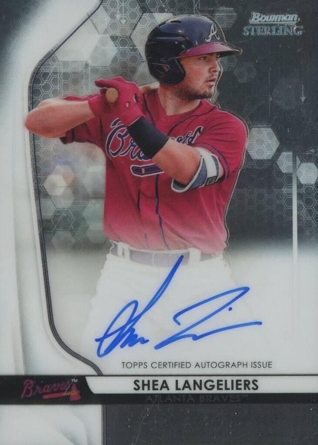 2020 Bowman Sterling Prospect Autographs Shea Langeliers #SL Baseball Card