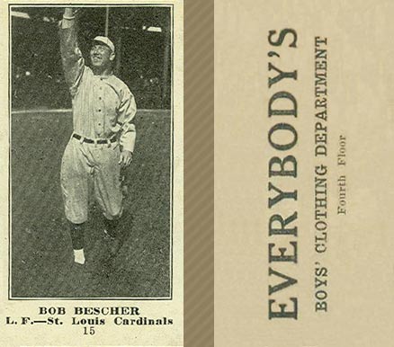 1916 Everybody's Bob Bescher #15 Baseball Card