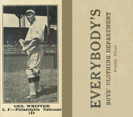 1916 Everybody's Geo. Whitted #189 Baseball Card