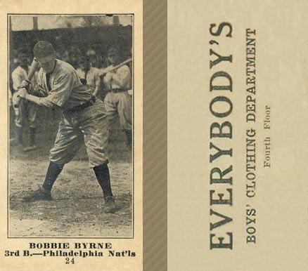 1916 Everybody's Bobbie Byrne #24 Baseball Card