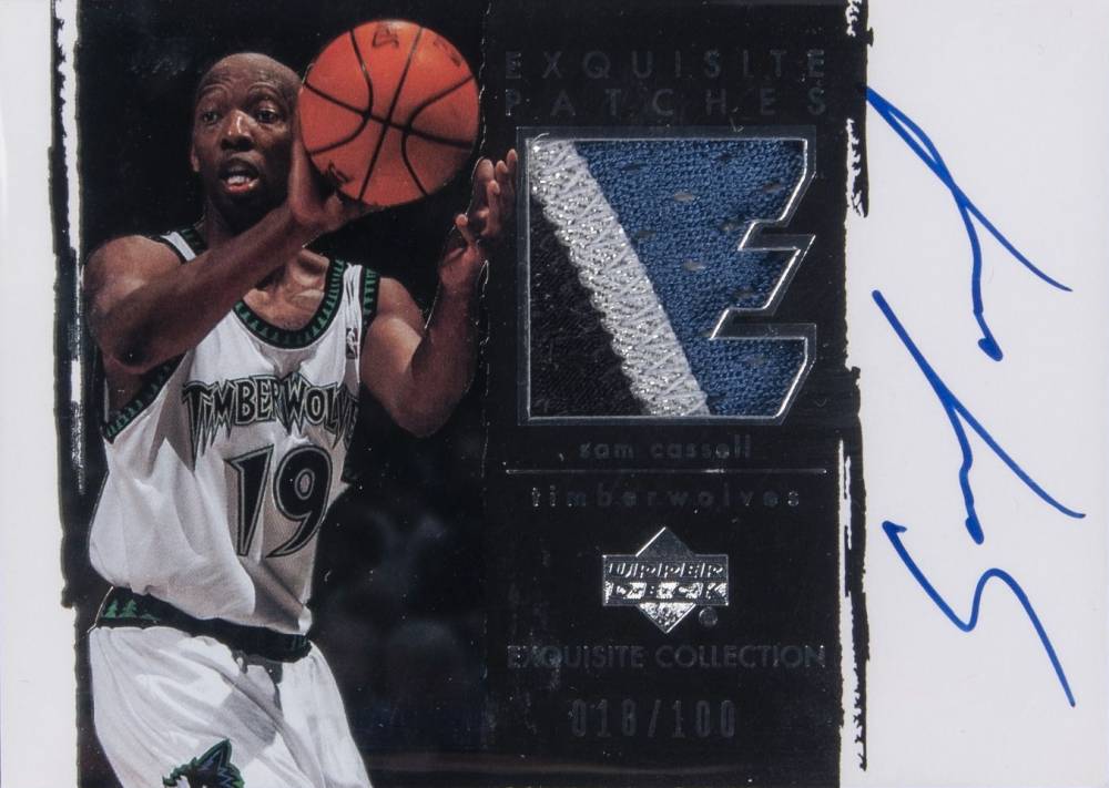 2003 Upper Deck Exquisite Collection Autograph Patches Sam Cassell #AP-SC Basketball Card