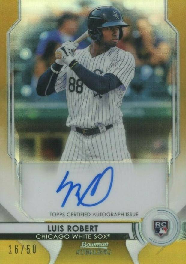 2020 Bowman Sterling Rookie Autographs Luis Robert #LR Baseball Card