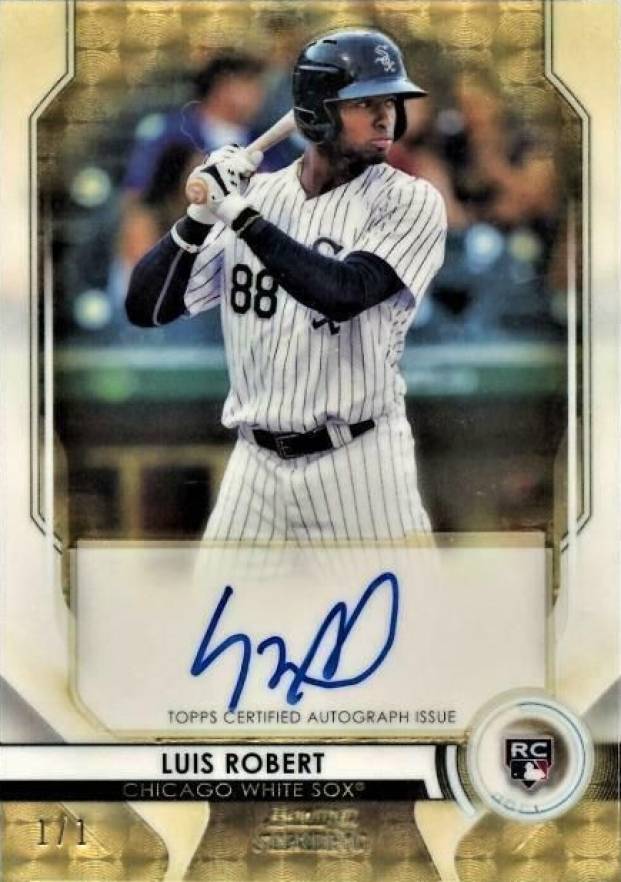 2020 Bowman Sterling Rookie Autographs Luis Robert #LR Baseball Card