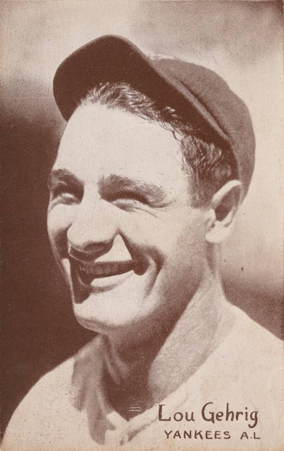 1926 Exhibit Postcard backs (1926-1929) Lou Gehrig # Baseball Card