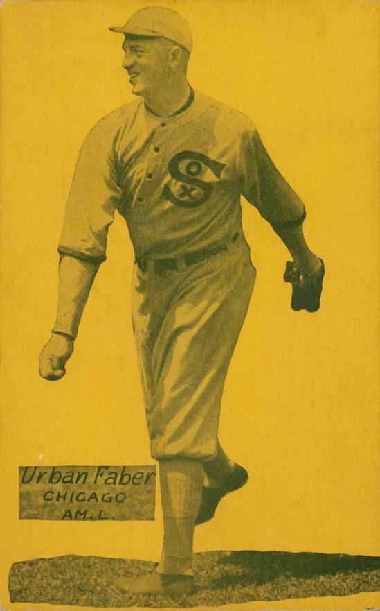 1926 Exhibit Postcard backs (1926-1929) Urban Faber # Baseball Card