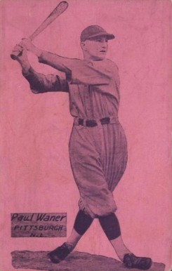 1926 Exhibit Postcard backs (1926-1929) Paul Waner # Baseball Card