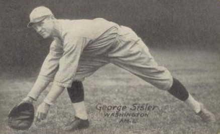 1926 Exhibit Postcard backs (1926-1929) George Sisler # Baseball Card