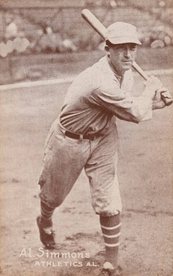 1926 Exhibit Postcard backs (1926-1929) Al Simmons-Athletics A.L. # Baseball Card