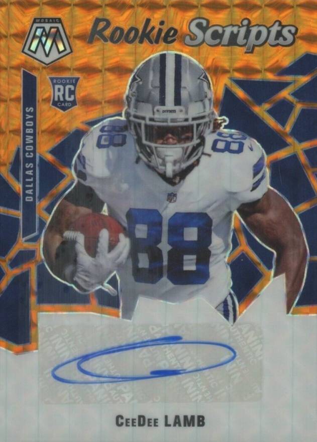 2020 Panini Mosaic Rookie Scripts Ceedee Lamb #RS7 Football Card