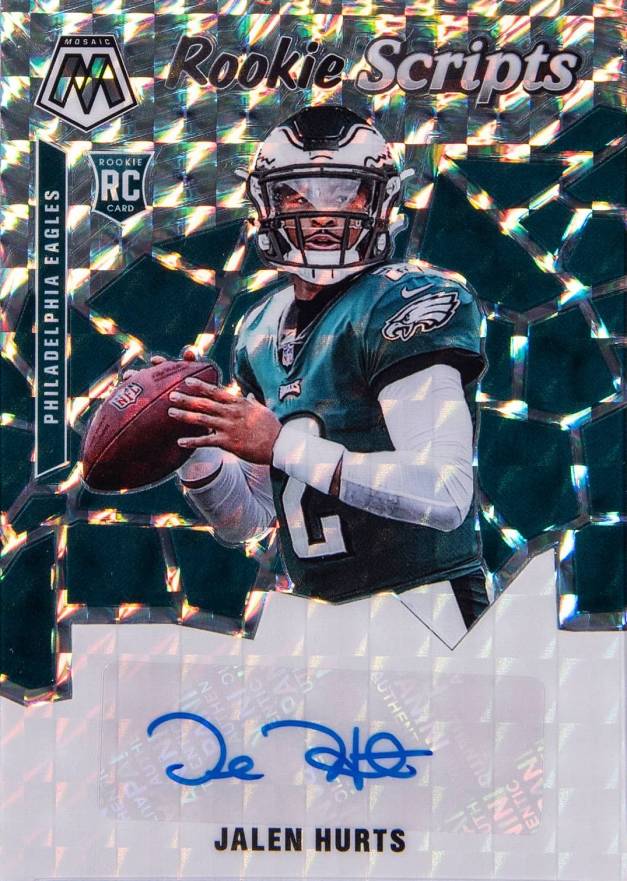 2020 Panini Mosaic Rookie Scripts Jalen Hurts #RS22 Football Card