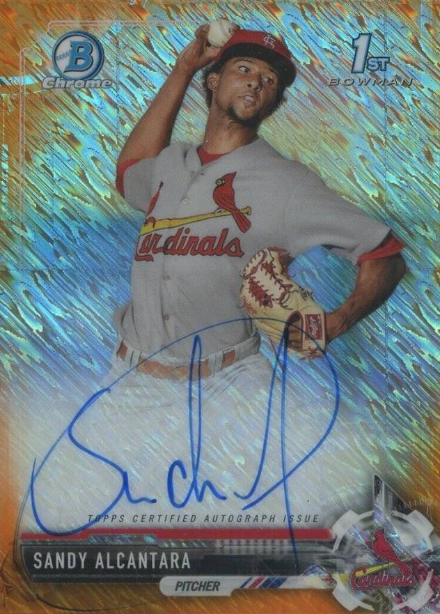 2017 Bowman Prospects Autographs Sandy Alcantara #SA Baseball Card